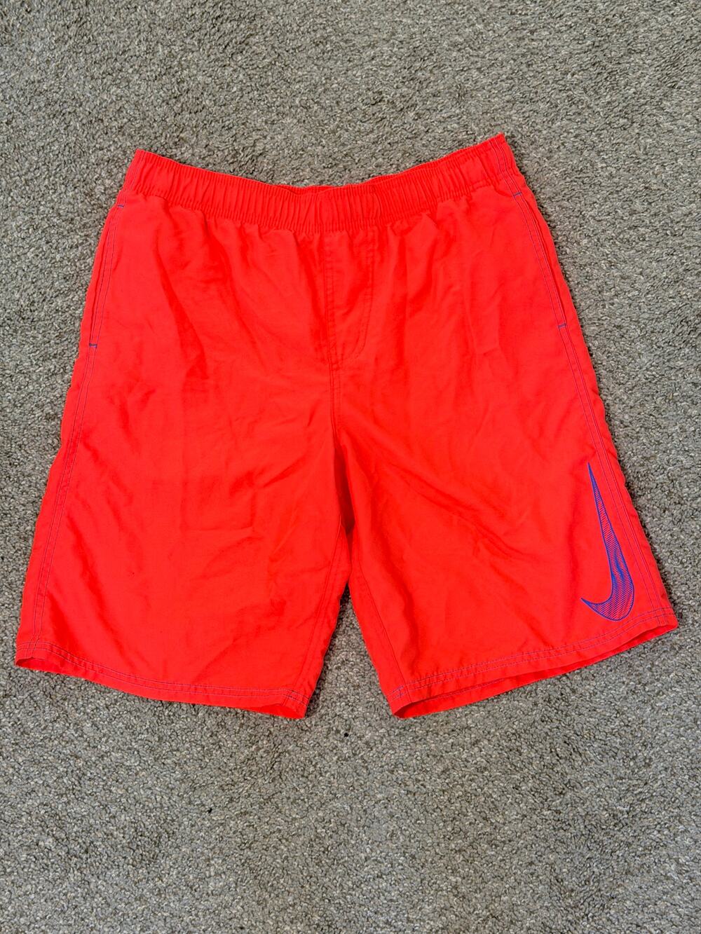 Nike Boys Large Sports Swim Trunks Orange Neon
